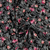 Cotton Poplin Print - WINNIE - 001 - Black