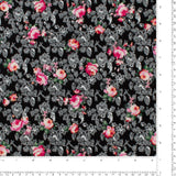 Cotton Poplin Print - WINNIE - 001 - Black