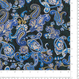 Cotton Poplin Print - WINNIE - 002 - Blue