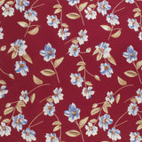 Cotton Poplin Print - WINNIE - 003 - Burgundy