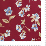 Cotton Poplin Print - WINNIE - 003 - Burgundy