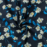 Cotton Poplin Print - WINNIE - 004 - Navy