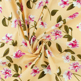 Cotton Poplin Print - WINNIE - 005 - Peach