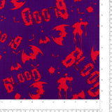 Cotton Poplin Print - WINNIE - 006 - Purple