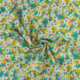 Cotton Poplin Print - WINNIE - 009 - Jade