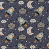 Toile imprimée - NIKKI - 002 - Bleu