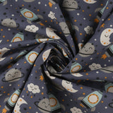Toile imprimée - NIKKI - 002 - Bleu
