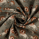 Toile imprimée - NIKKI - 008 - Gris
