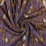 Tricot imprimé - RUMBA - 001 - Aubergine