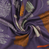 Tricot imprimé - RUMBA - 010 - Aubergine