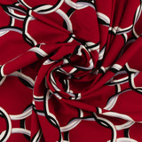 Tricot imprimé - RUMBA - 002 - Rouge