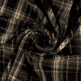 Tissu à carreaux pour veste - LANCASTER - 001 - Noir