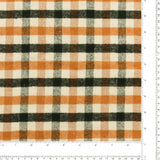 Mélange de laine à carreaux - <WINDSOR> - 004 - Noir et Brun Pâle