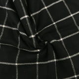 Mélange de laine à carreaux - <WINDSOR> - 006 - Noir