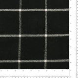 Mélange de laine à carreaux - <WINDSOR> - 006 - Noir