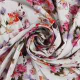 Gaze de coton imprimée - <WISTERIA> - 001 - Rose