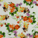 Gaze de coton imprimée - <WISTERIA> - 002 - Orange