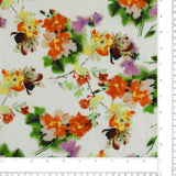 Gaze de coton imprimée - <WISTERIA> - 002 - Orange