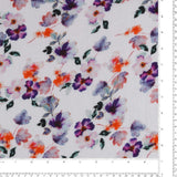 Gaze de coton imprimée - <WISTERIA> - 005 - Mauve