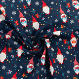 Wide Width Printed Cotton - HOLIDAY TOWN - 001 - Navy