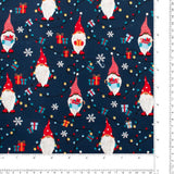 Wide Width Printed Cotton - HOLIDAY TOWN - 001 - Navy