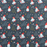 Wide Width Printed Cotton - HOLIDAY TOWN - 005 - Steel Blue
