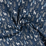 Wide Width Printed Cotton - HOLIDAY TOWN - 006 - Navy