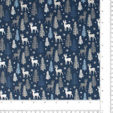 Wide Width Printed Cotton - HOLIDAY TOWN - 006 - Navy