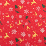Wide Width Printed Cotton - HOLIDAY TOWN - 008 - Red