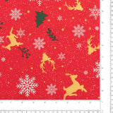 Wide Width Printed Cotton - HOLIDAY TOWN - 008 - Red