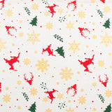 Wide Width Printed Cotton - HOLIDAY TOWN - 009 - White
