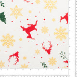 Wide Width Printed Cotton - HOLIDAY TOWN - 009 - White