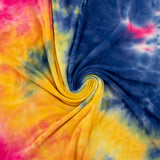 Brushed Knit Print - DAHLIA - 001 - Blue/Yellow/Hot Pink