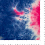 Brushed Knit Print - DAHLIA - 001 - Blue/Yellow/Hot Pink