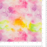 Tricot imprimé et brossé - <DAHLIA> - 005 - Rose