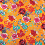 Tricot imprimé et brossé - <DAHLIA> - 007 - Orange