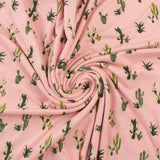 Tricot imprimé et brossé - <DAHLIA> - 011 - Rose