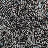 Tricot imprimé et brossé - <DAHLIA> - 012 - Noir et Blanc