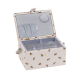 Panier de couture format moyen  motif abeilles