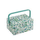 Panier de couture format moyen  motif eucalyptus
