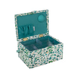 Panier de couture format moyen  motif eucalyptus
