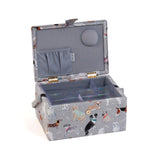 Medium Sewing Basket - Grey Dogs
