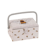 Medium Sewing Basket - Embroideried Bees