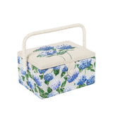 Medium Sewing Basket - Embroideried Hydrangea