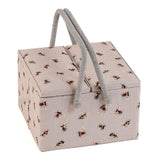 Large Sewing Basket, 2 handles - Bees