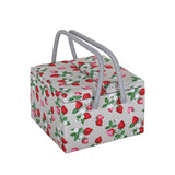 Large Sewing Basket, 2 handles - Strawberries