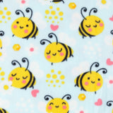 Mountain Fleece Prints Baby - Happy Bees - 016 - Sky