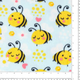 Mountain Fleece Prints Baby - Happy Bees - 016 - Sky