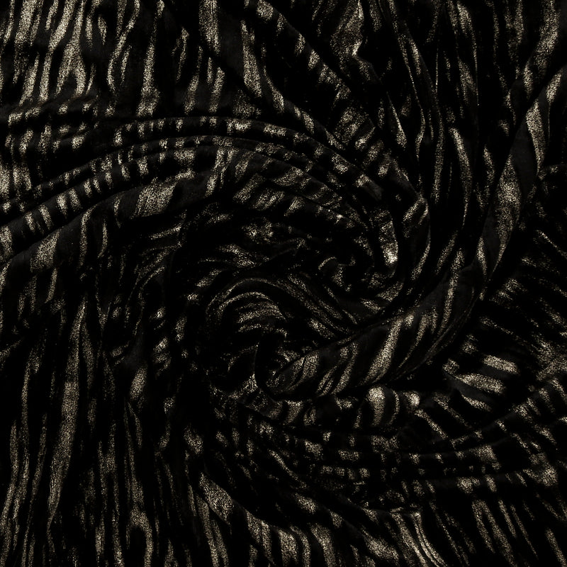 Velours métalisé plissé - VIENNA - 001 - Noir