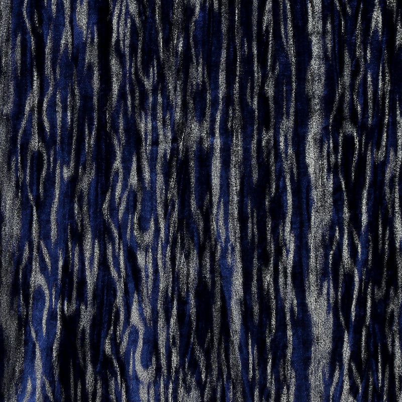 Pleated Velvet Foil - VIENNA - 002 - Navy